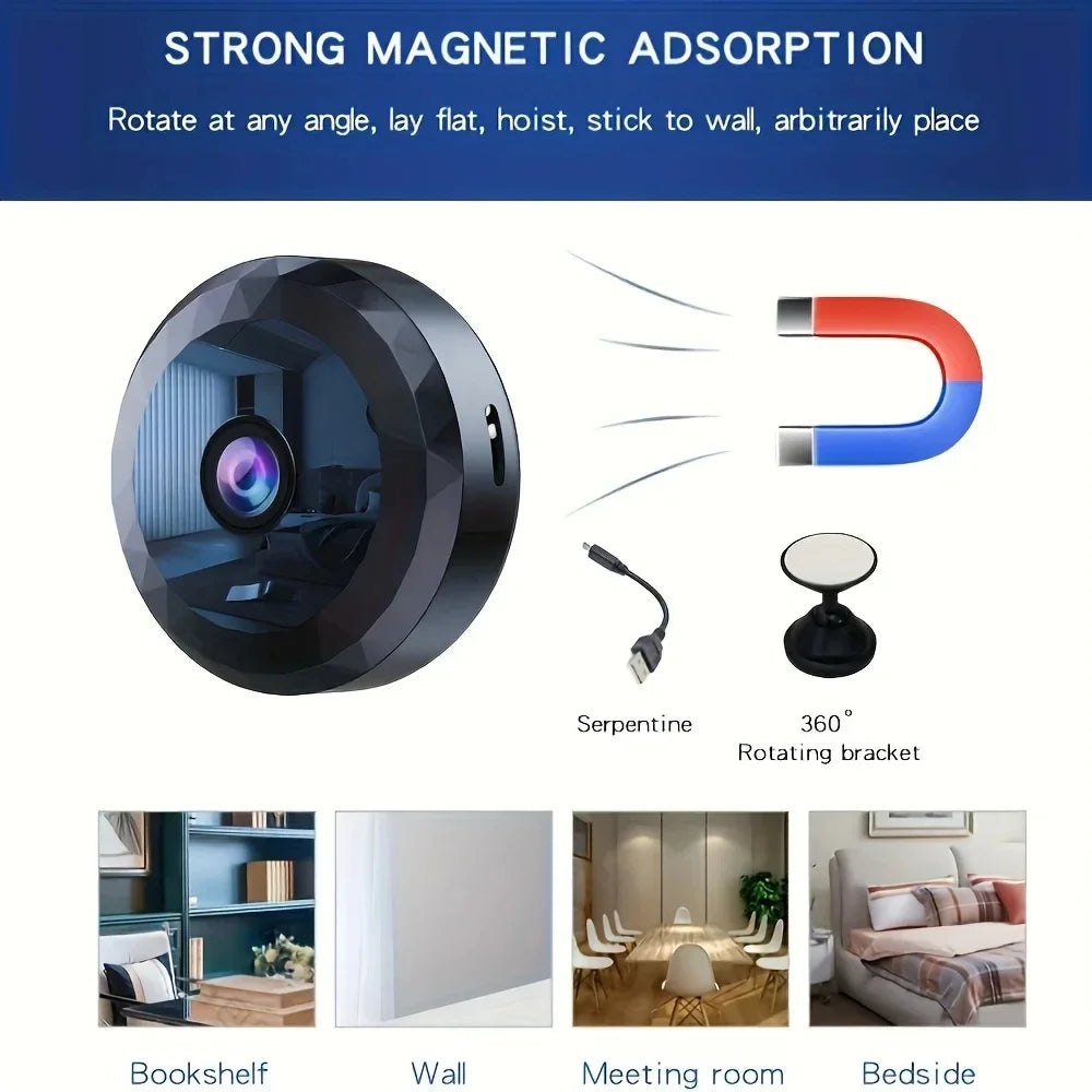 Wireless WiFi A11 1080P HD Mini Security Camera – Rechargeable Battery, Motion Detection, and Remote Monitoring