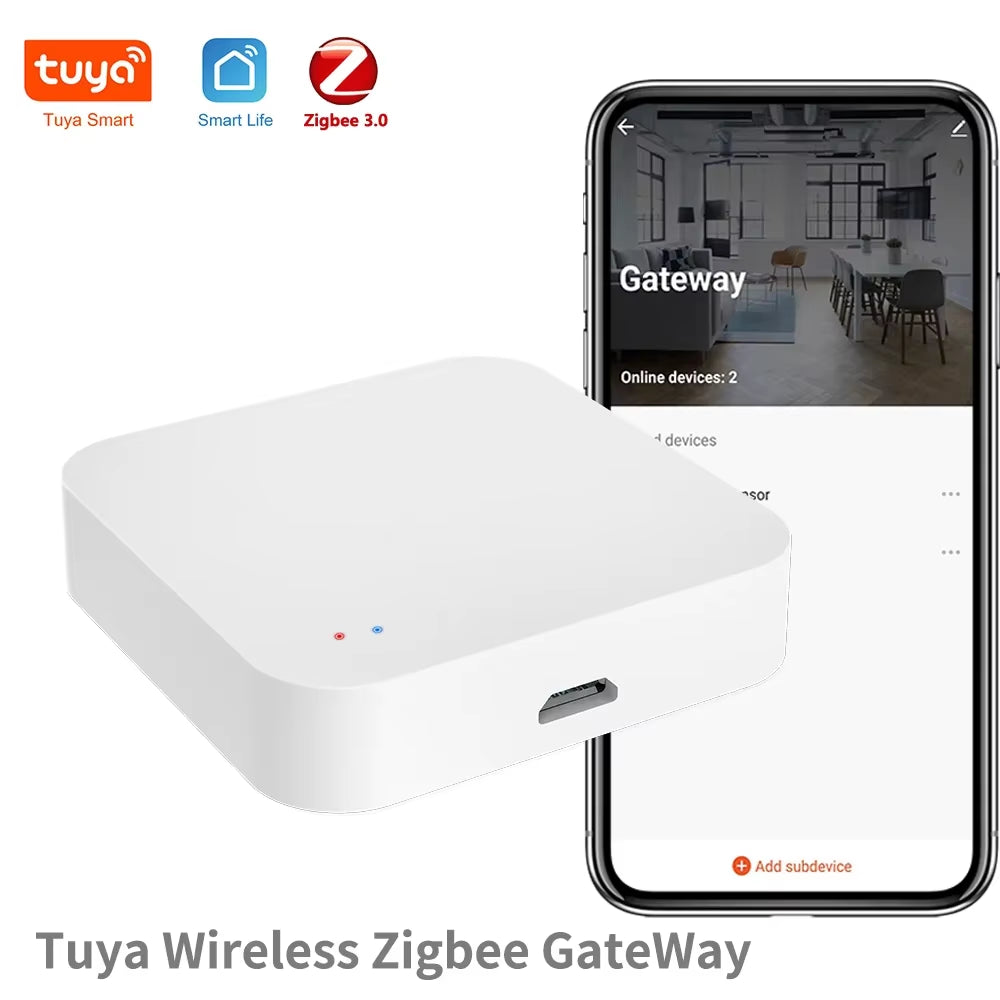 Tuya Zigbee Hub Gateway – Multi-Mode Smart Home Automation Bridge for Zigbee Devices, Works with Smart Life App