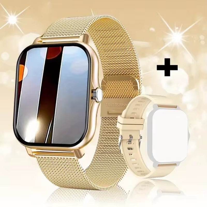 2025 New Smart Bluetooth Call & Message Reminder Watch – Full Touch Screen Fitness Tracker for Men & Women, Perfect Gift