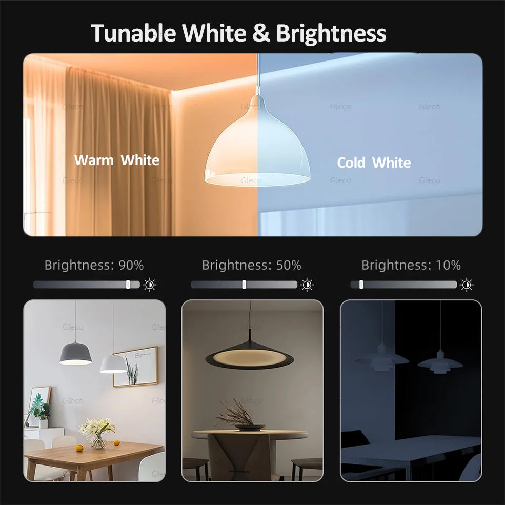 Tuya Smart LED Bulb – Bluetooth & WiFi Enabled, Dimmable E27 Light, Compatible with Alexa & Google, 110V/220V Smart Home Lighting