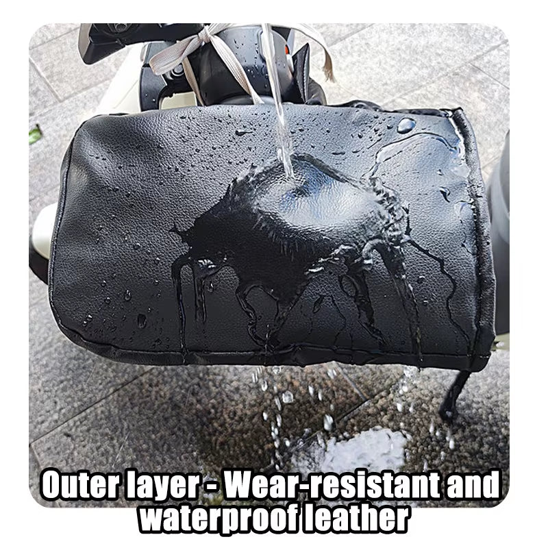 Winter Motorcycle Handlebar Muffs – Waterproof Handmuffs, Gloves, and Warmers for Motorbike & Bicycle Handlebar Covers
