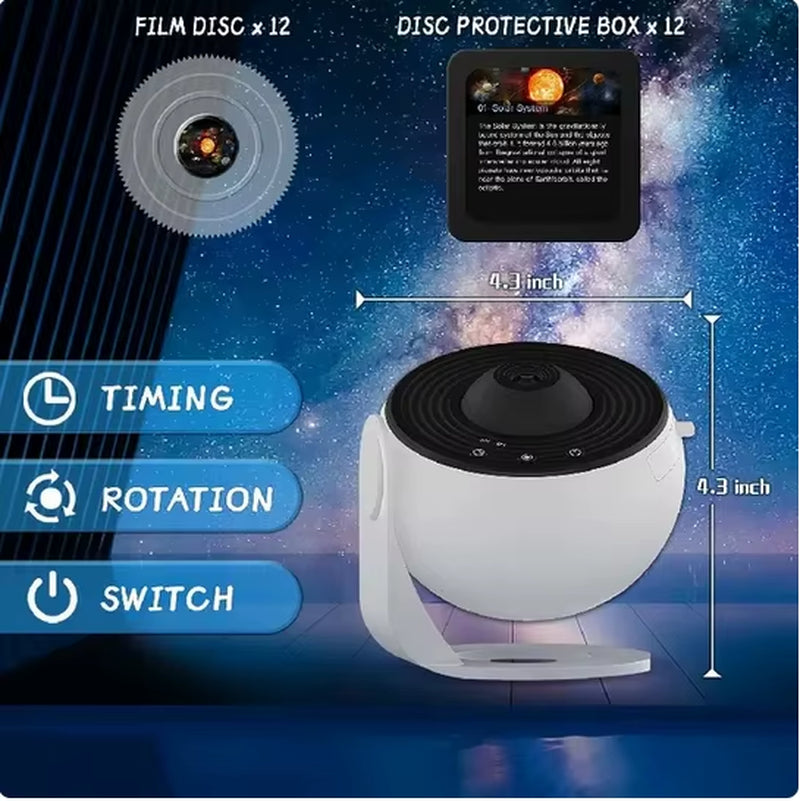 Galaxy Projector Night Light – 360° Rotating Starry Sky LED Lamp for Kids’ Bedrooms, Home Decor & Perfect Gifts