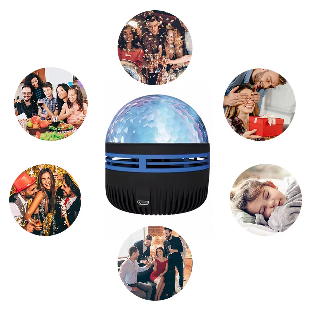 USB Aurora Projection Mini Lamp – Creative Ambient Night Light | Ground Projector for Bedrooms, Photoshoots, or Birthday Gifts
