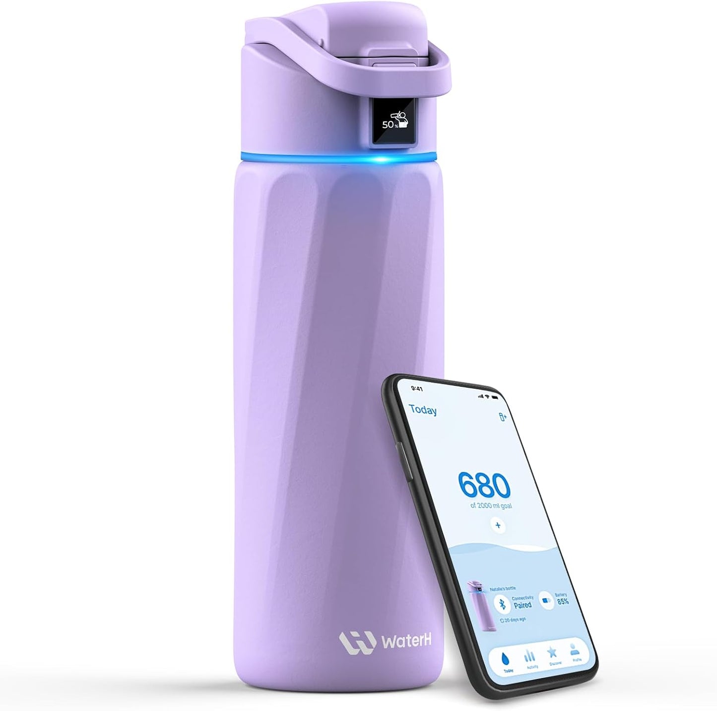 Boost Smart Water Bottle – 24oz BPA-Free Stainless Steel Vacuum Insulated with Hydration Reminder & App Tracker, Wide Mouth Design, Perfect Gift