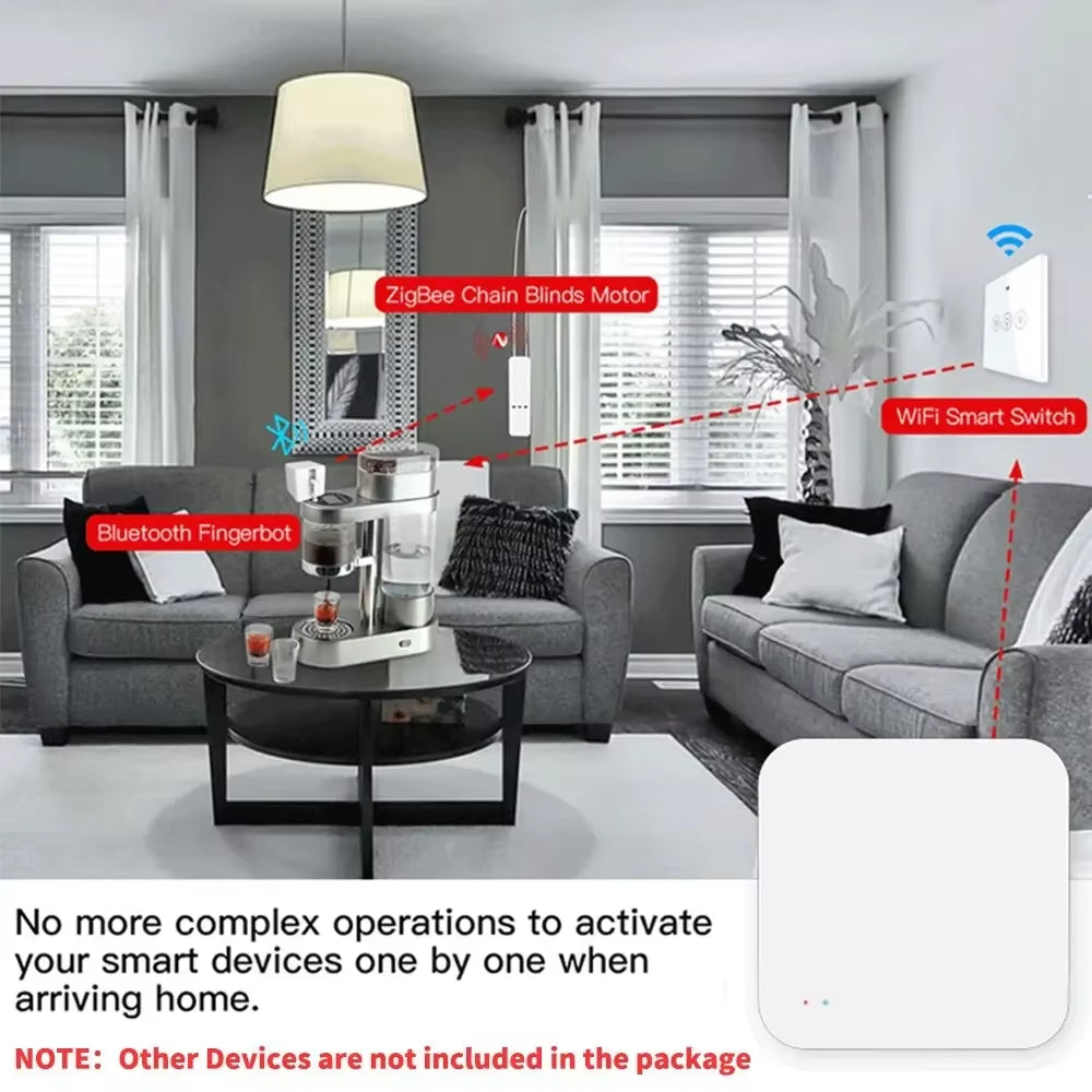 Tuya Zigbee Hub Gateway – Multi-Mode Smart Home Automation Bridge for Zigbee Devices, Works with Smart Life App