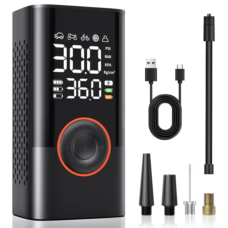1Pc Wireless Electric Tire Inflator Pump – Portable Air Compressor for Car, Motorcycle, Bicycle, Boat, Auto Tires, and Balls