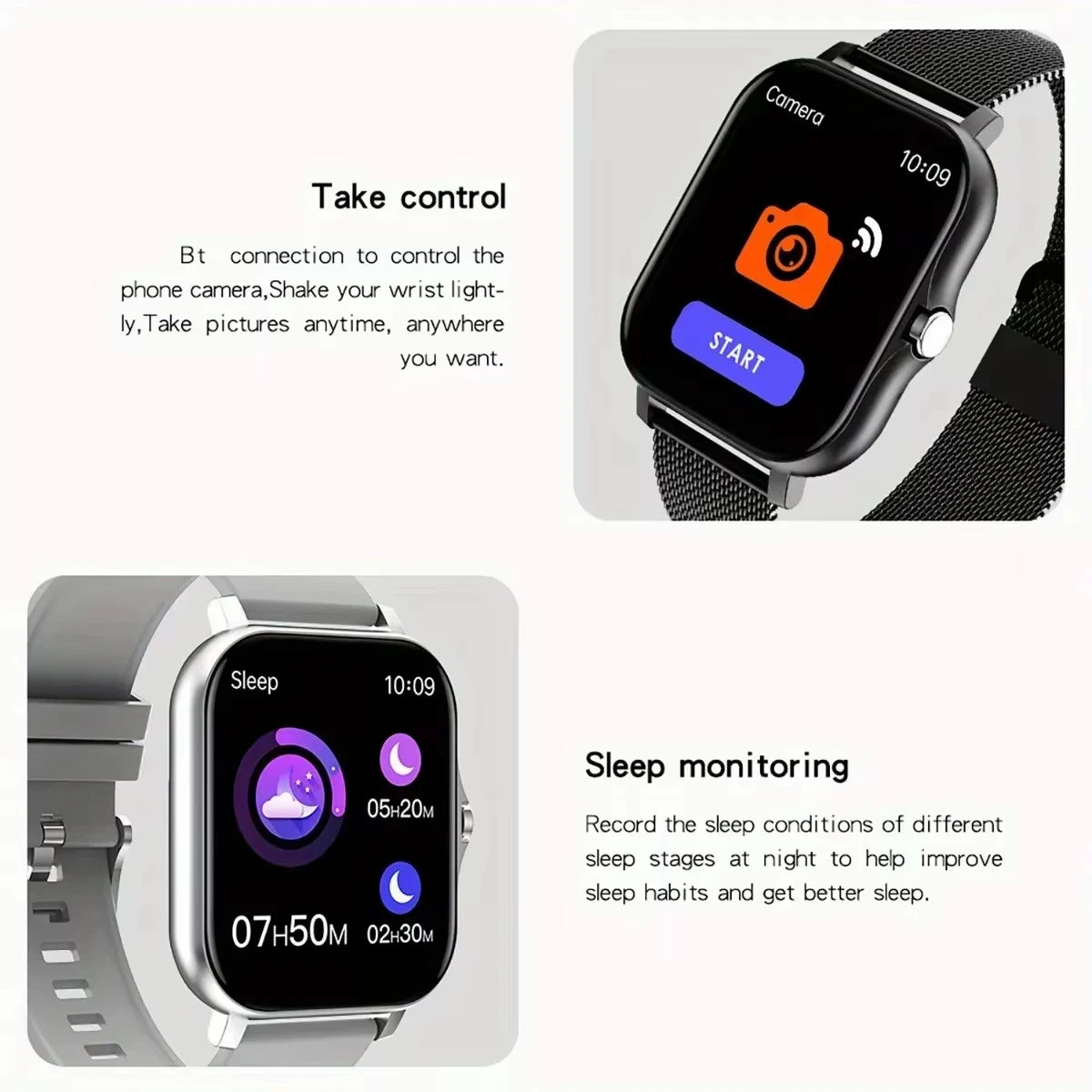 2025 New Smart Bluetooth Call & Message Reminder Watch – Full Touch Screen Fitness Tracker for Men & Women, Perfect Gift