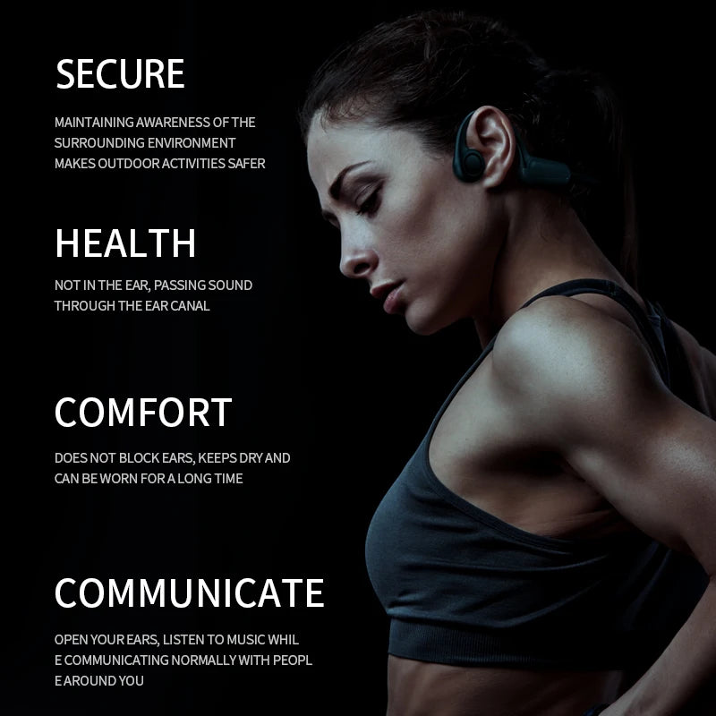 Xiaomi Real Bone Conduction Wireless Sport Headphones – Bluetooth Earbuds with Hands-Free Mic, Compatible for Running & Active Use