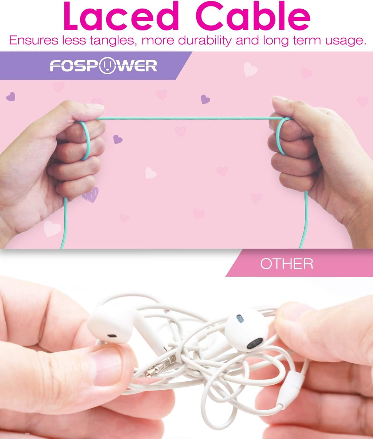 Kids Headphones with LED Cat Ears — Safe 85dB Volume Limit, Soft On-Ear Wired Headphones with Tangle-Free Cable for iPad, Tablet, School & Travel — Teal & Light Purple