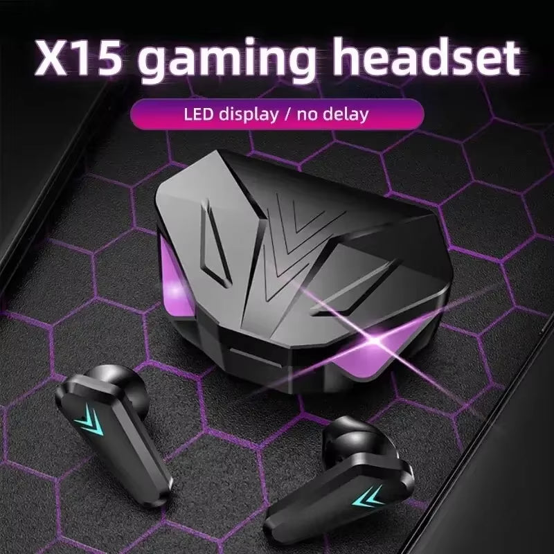 TWS Wireless Bluetooth 5.3 Earbuds with LED Display – Noise-Cancelling Gamer Headphones with Mic, True Wireless Bluetooth Earphones for Gaming & Calls