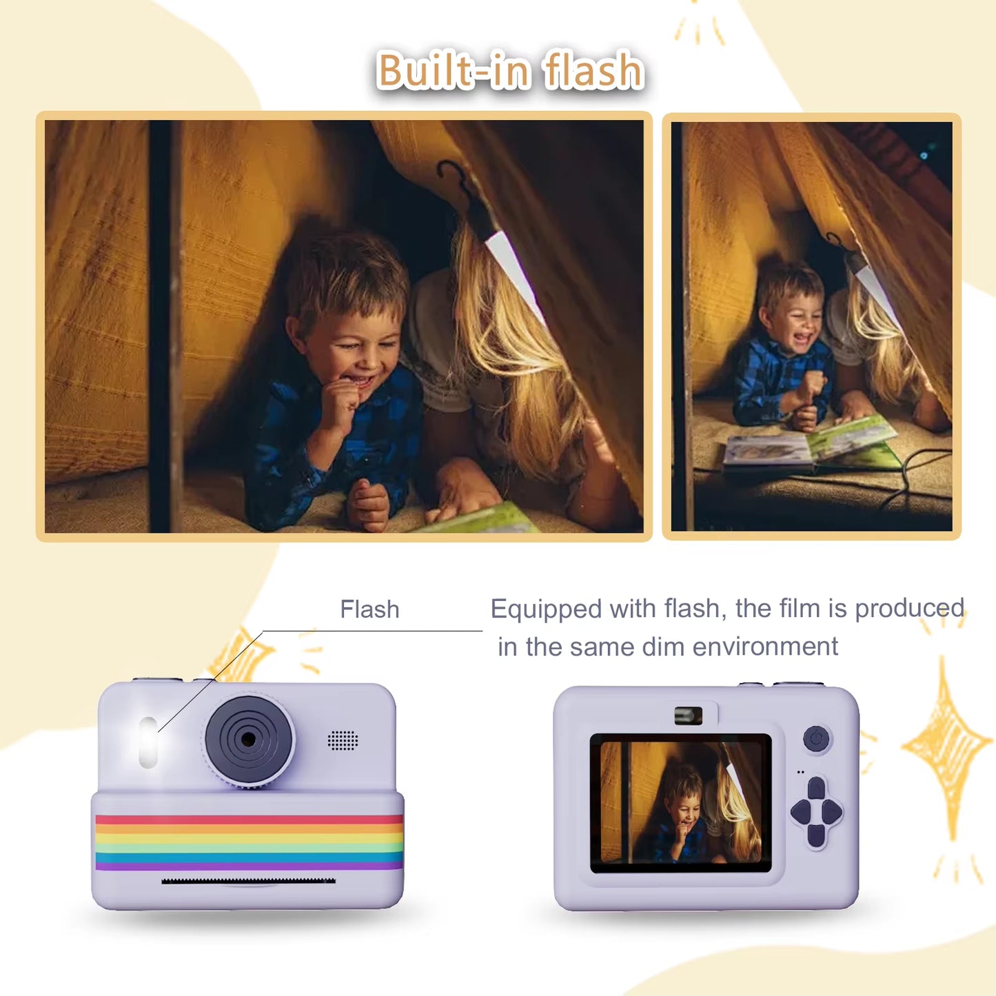Digital Kids Camera with Mini Thermal Printer – Portable Instant Photo Printer, 2.8" Screen, HD Video, Fun Gift Toy for Children