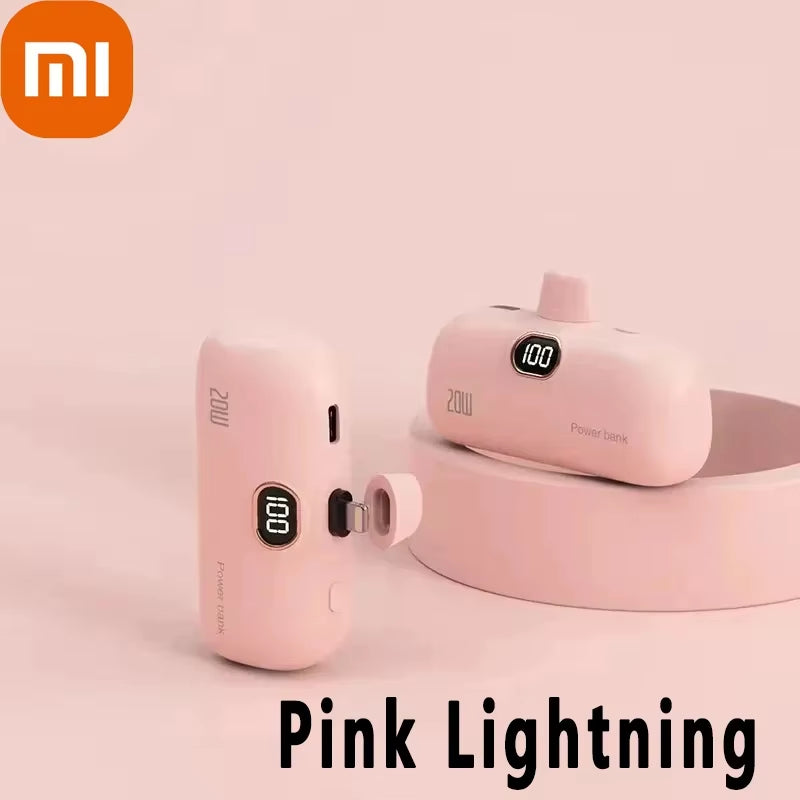 Xiaomi 30000mAh Mini Portable Power Bank – Capsule-Style Fast Charger for iPhone 16 & Mobile Devices