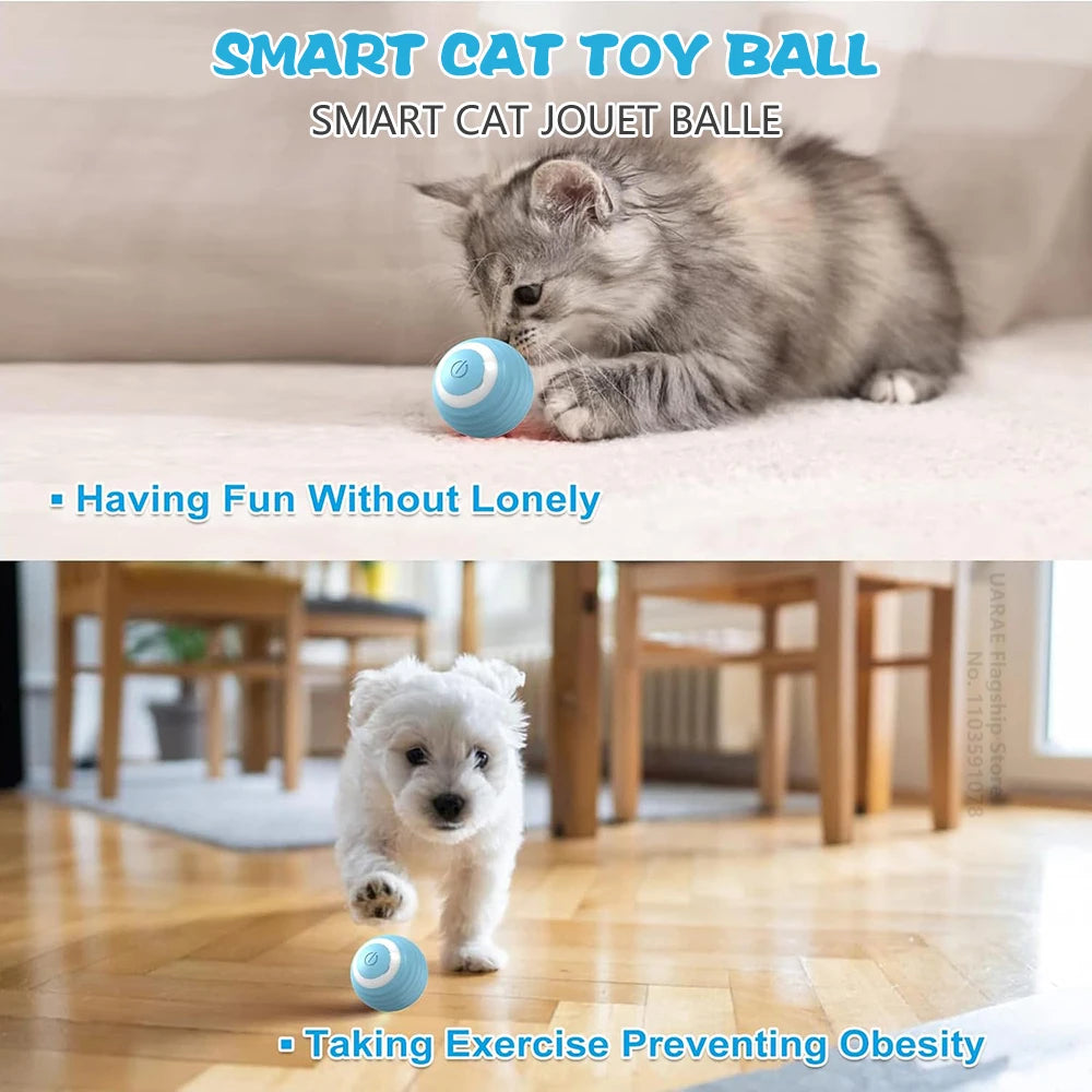 Smart Electric Rolling Cat Ball β Interactive Automatic Rotating Toy for Active Cats & Fun Playtime