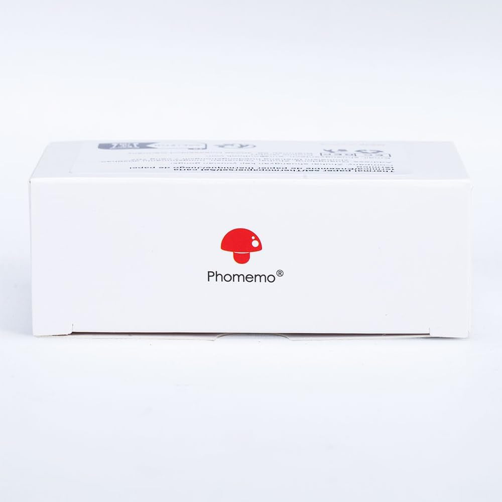 Semitransparent Glossy Thermal Sticker Paper, Self-Adhesive Labels for M02/M02 Pro/M02S/P2S/M03/M04S Mini Printer, 50mm x 3.5m, 28mm Core Diameter, 3 Rolls