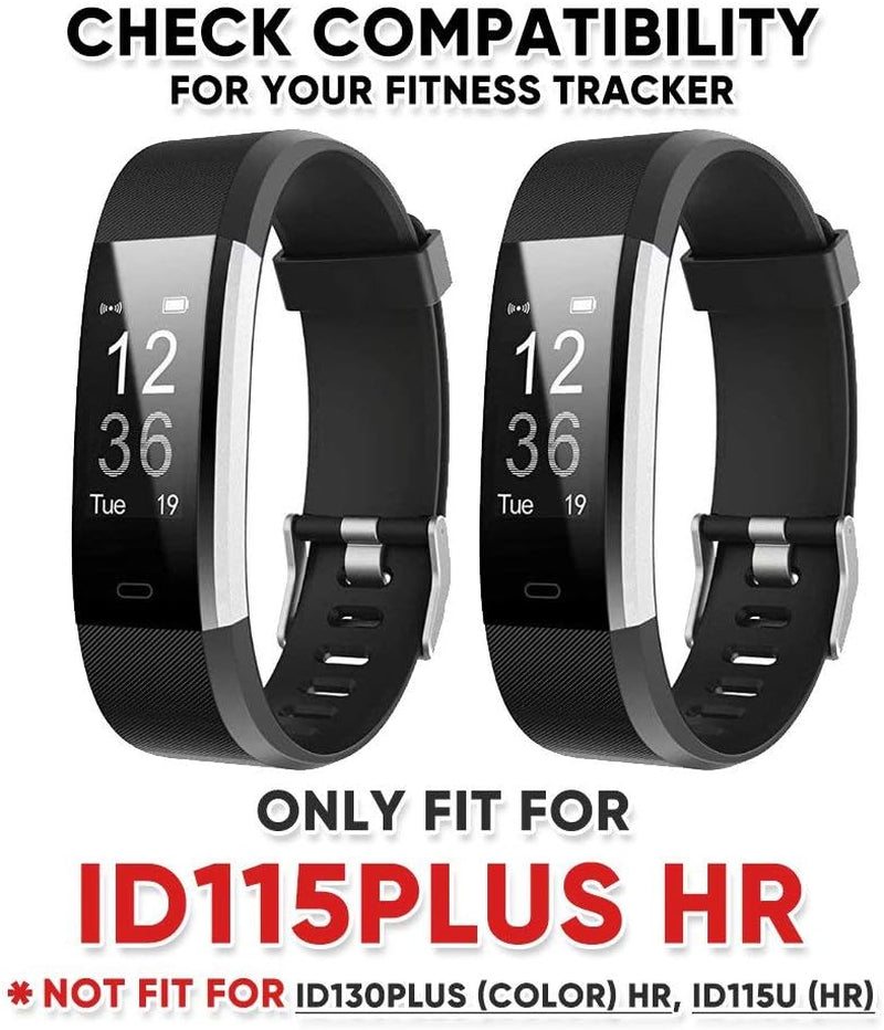 Replacement Bands for Veryfit Pro ID115Plus HR Fitness Tracker | Compatible Smartwatch Straps