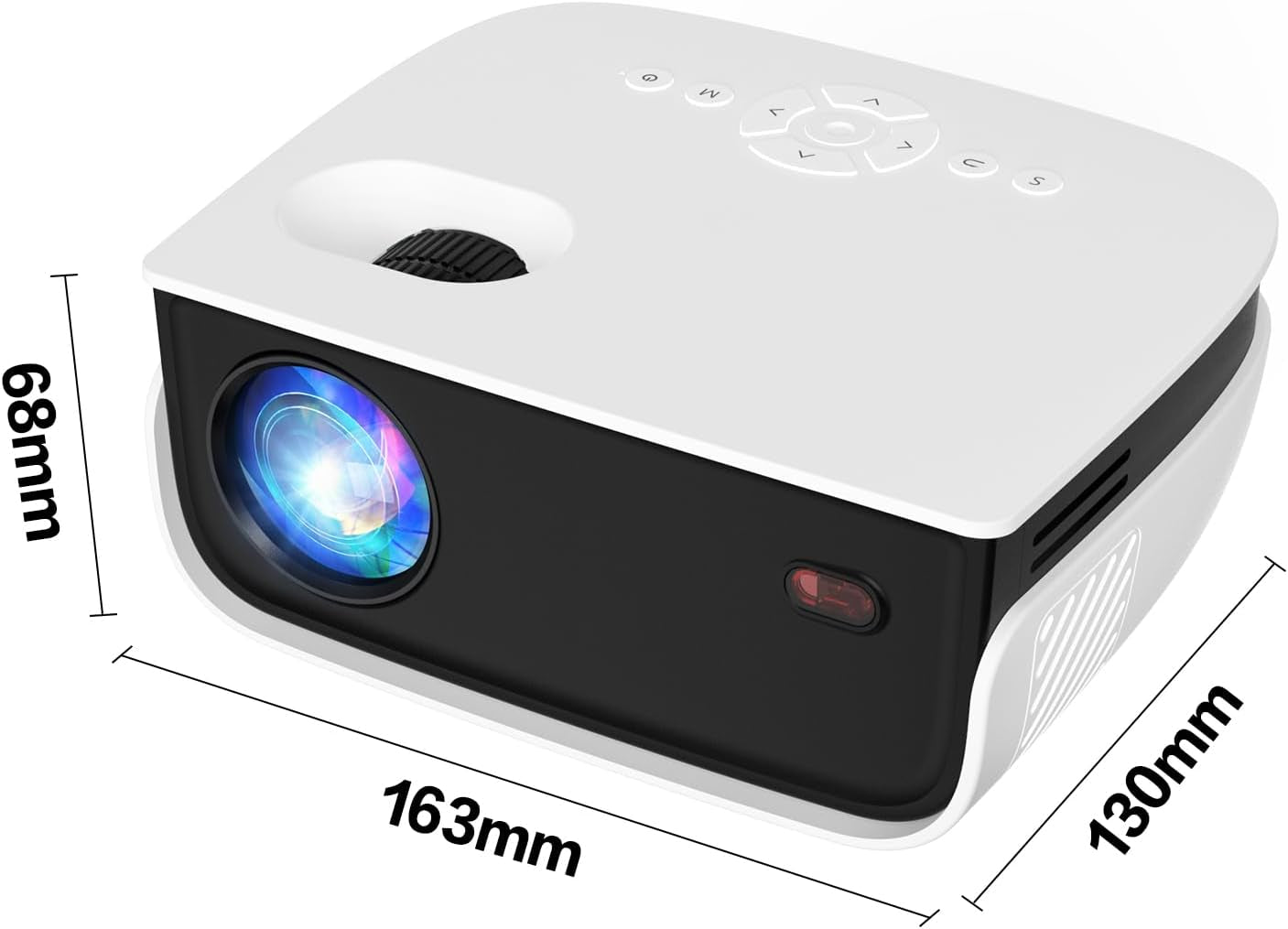 Mini Portable Projector with Tripod โ 1080P HD & 200" Display Support, Home Theater Projector Compatible with TV Stick, Phone, PS5, HDMI, USB โ Indoor/Outdoor Use