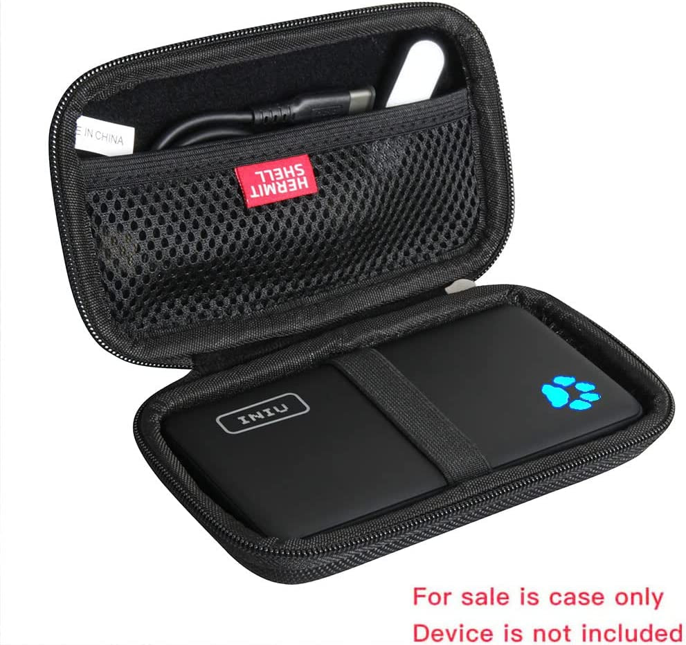 Hard Travel Case for INIU 10000mAh Portable Charger – 2022 Version (Black)