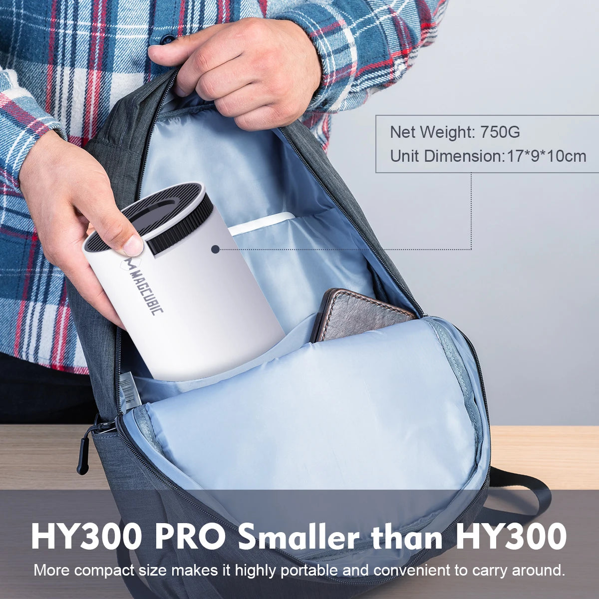 HY300 PRO 4K Smart Projector – Android 11, Dual WiFi 6, 260 ANSI, Bluetooth 5.0, Home & Outdoor Cinema (1080P HD)