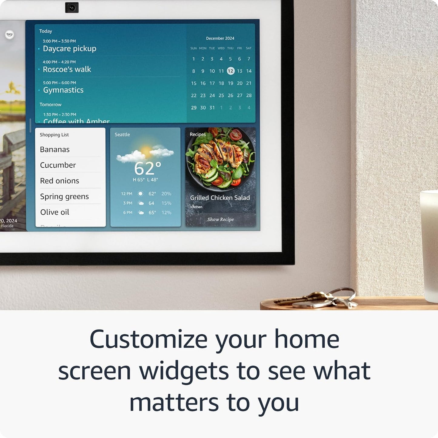 Echo Show 15 (Newest Model) – 15.6" Full HD Smart Kitchen Hub with Built-In Fire TV & Alexa