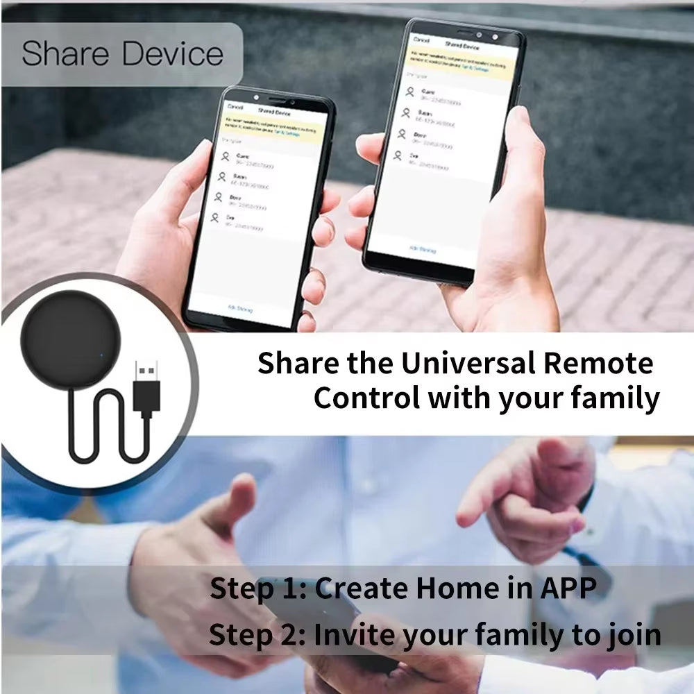 Tuya WiFi Smart Universal IR Remote Control for TV & AC – Works with Alexa, Google Home & Yandex