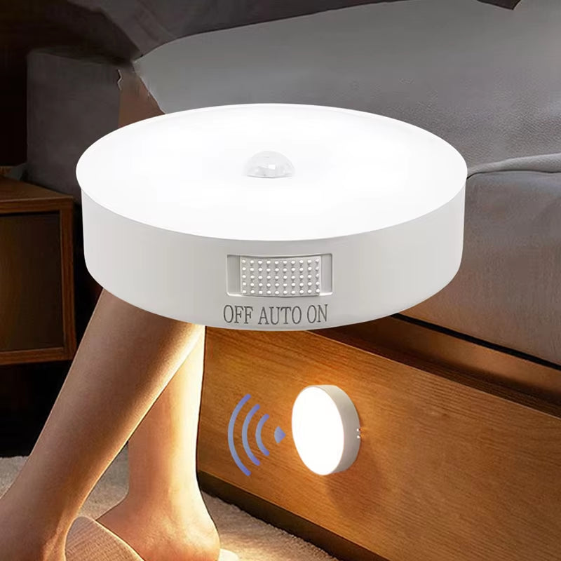USB Rechargeable Motion Sensor Night Light – LED Cabinet Light for Closet, Hallway, Bedroom, Kitchen, Stairs, and Wardrobe