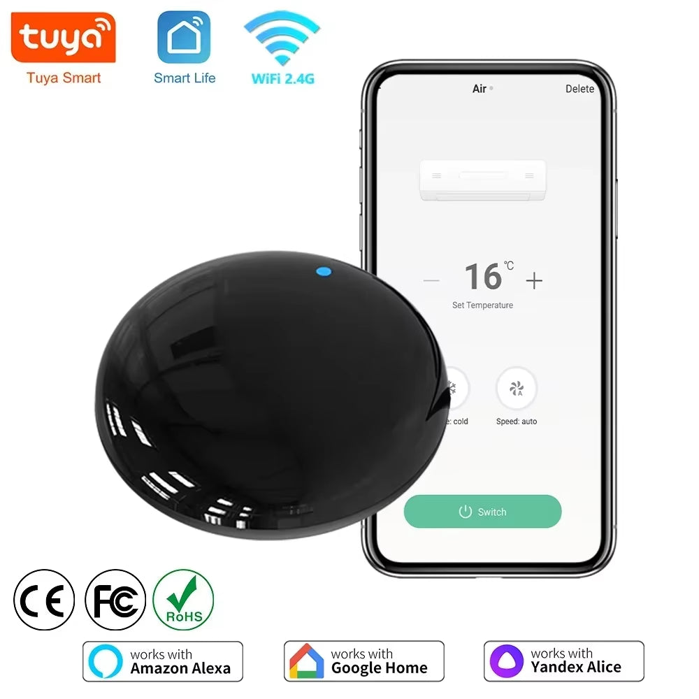 Tuya WiFi Smart Universal IR Remote Control for TV & AC – Works with Alexa, Google Home & Yandex