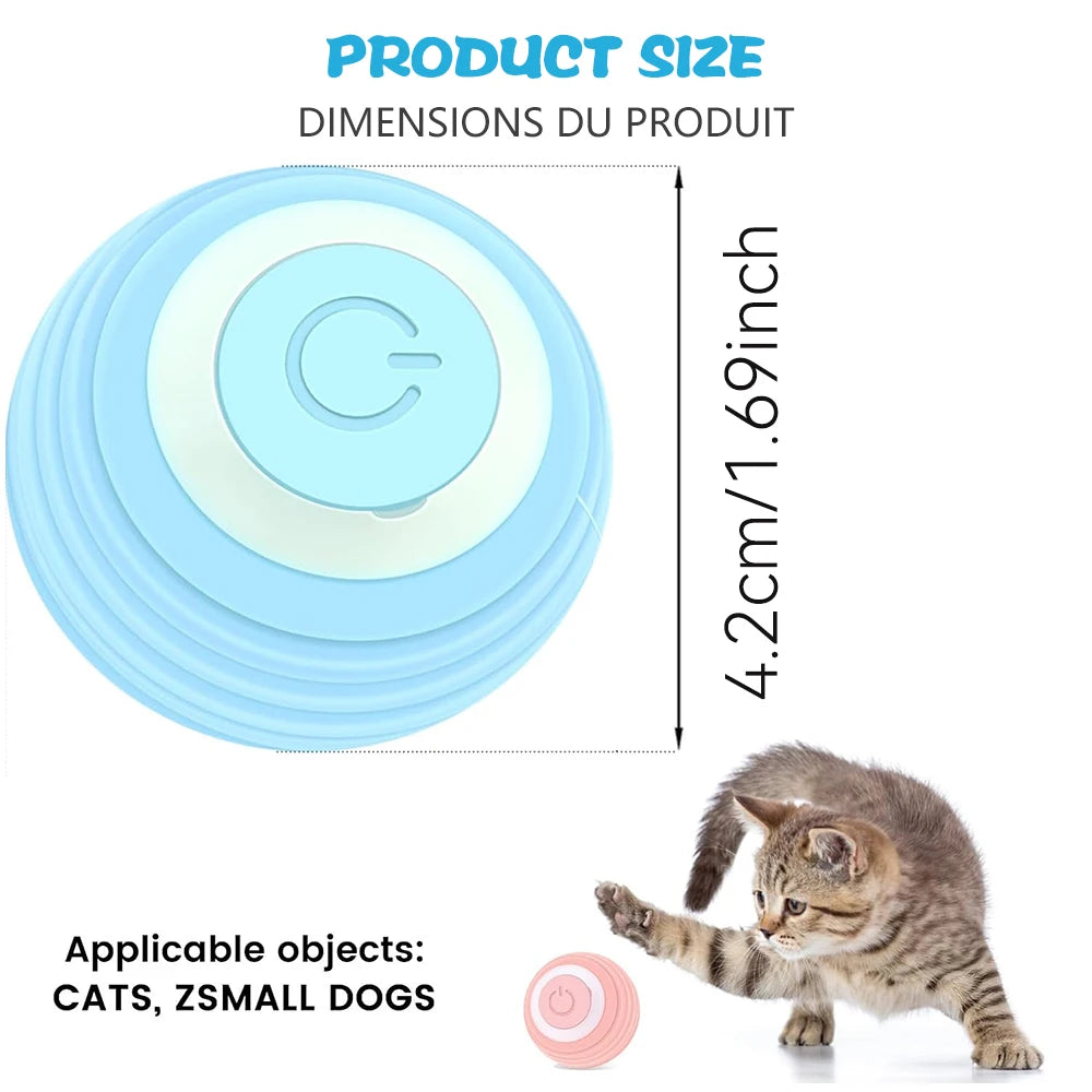 Smart Electric Rolling Cat Ball β Interactive Automatic Rotating Toy for Active Cats & Fun Playtime