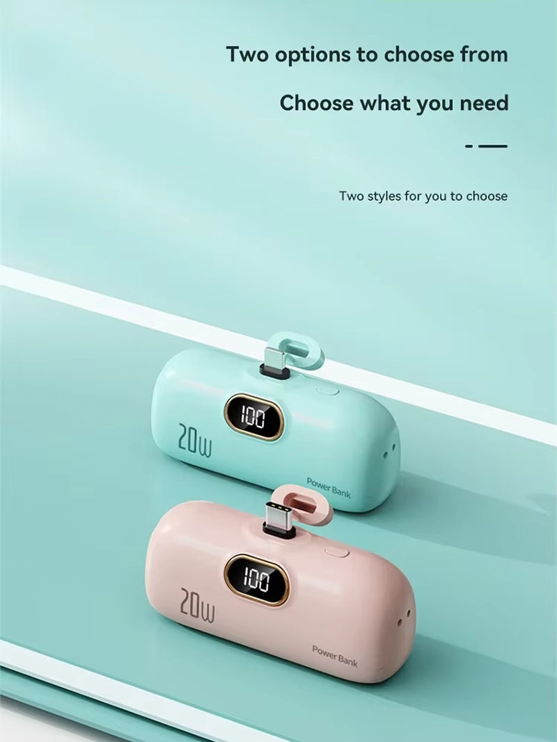 Xiaomi 30000mAh Mini Portable Power Bank – Capsule-Style Fast Charger for iPhone 16 & Mobile Devices