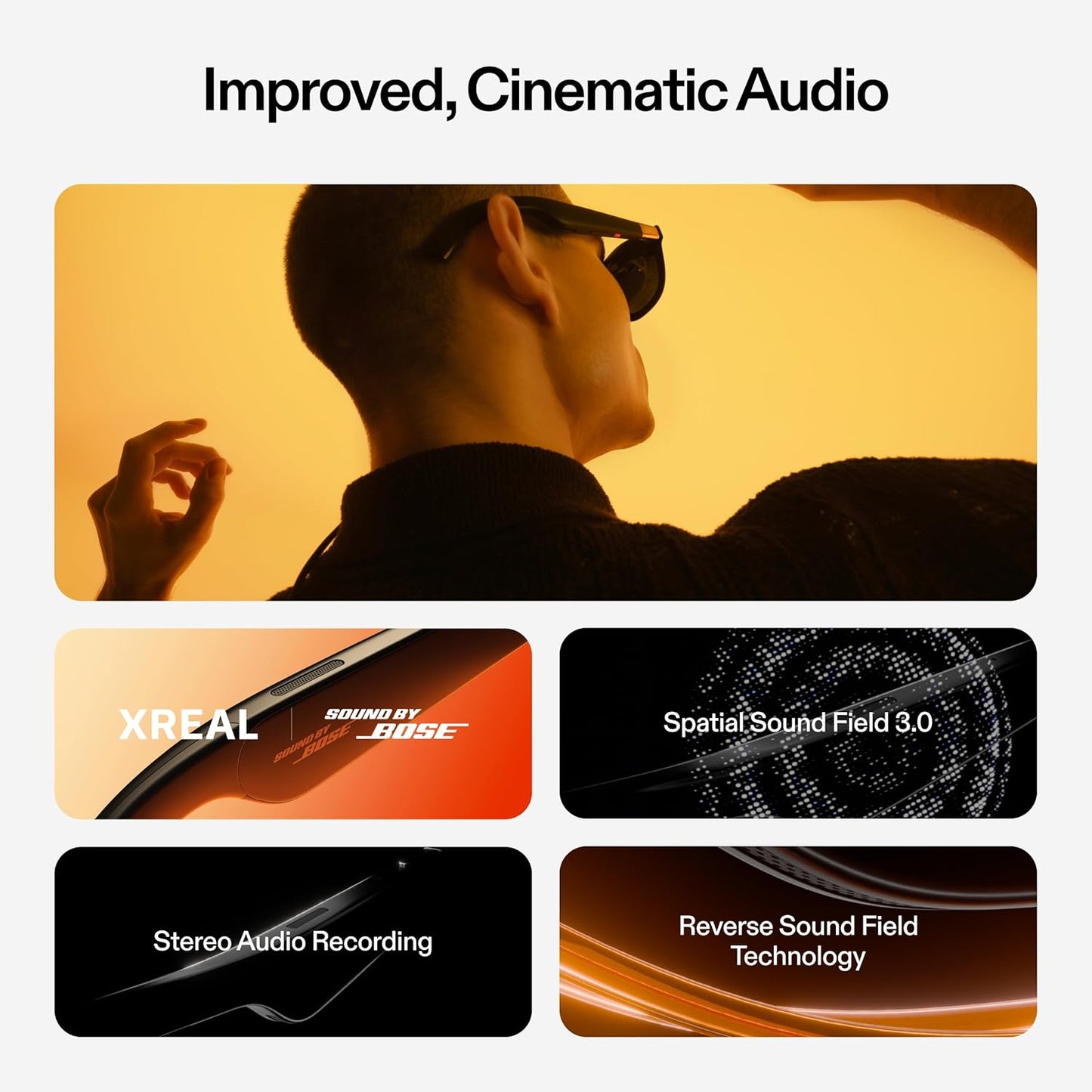 One AR Smart Glasses with X1 Chip – 147" 120Hz HD Display, 3DoF Motion, Adjustable Lens Transparency & Premium Audio | Compatible with iPhone 16/15, Steam Deck, ROG, Mac, PC, Android & iOS