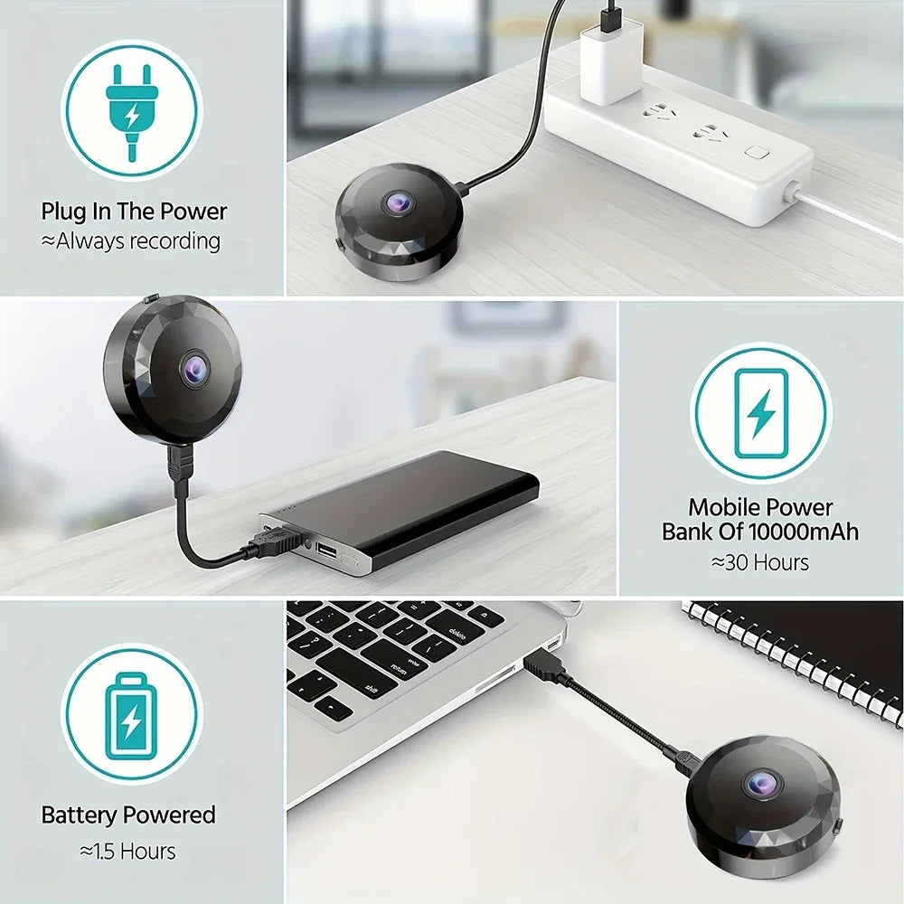 Wireless WiFi A11 1080P HD Mini Security Camera – Rechargeable Battery, Motion Detection, and Remote Monitoring