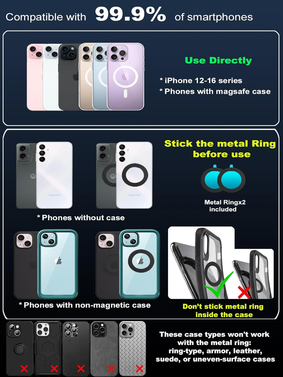 Upgraded 360° Magnetic Phone Holder – Strong Suction Cup Car Mount for iPhone 16 Pro Max, Hands-Free Magnetic Mount for Car, Gym, Mirror, Shower & Smooth Surfaces – White
