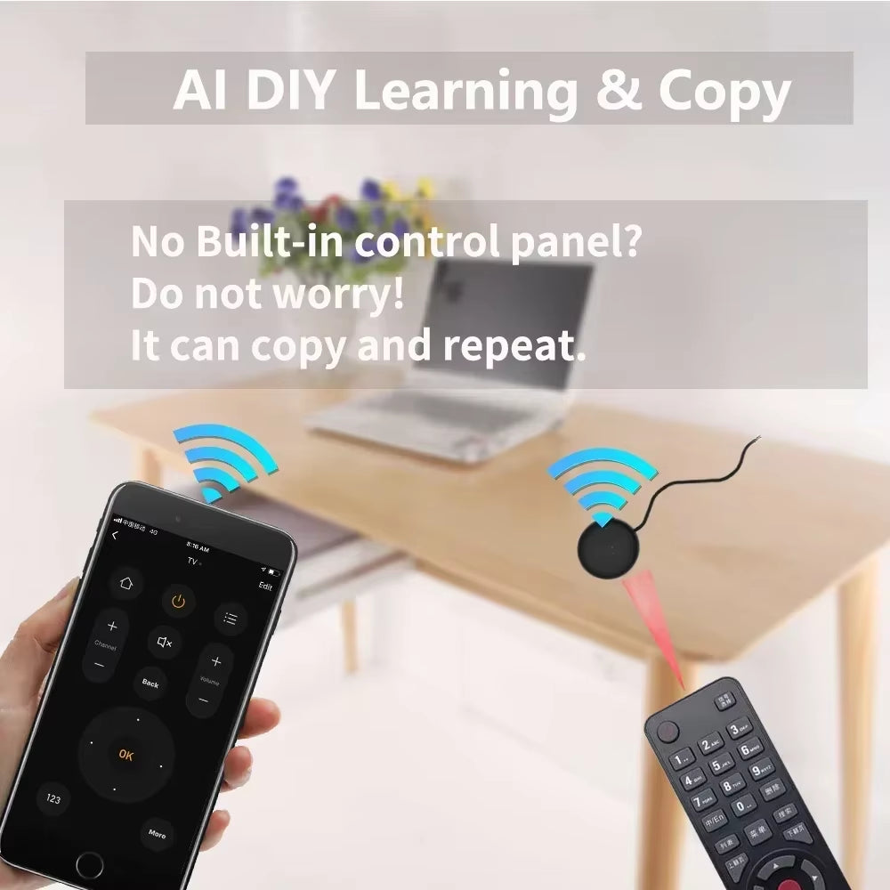 Tuya WiFi Smart Universal IR Remote Control for TV & AC – Works with Alexa, Google Home & Yandex