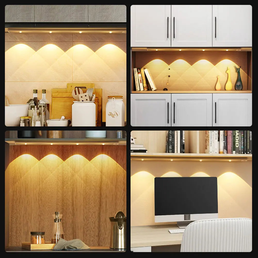 Ultra-Thin Wireless Motion Sensor LED Light – USB Rechargeable Sensor Lamp for Kitchen Cabinets, Bedrooms, Wardrobes & Indoor Night Lighting