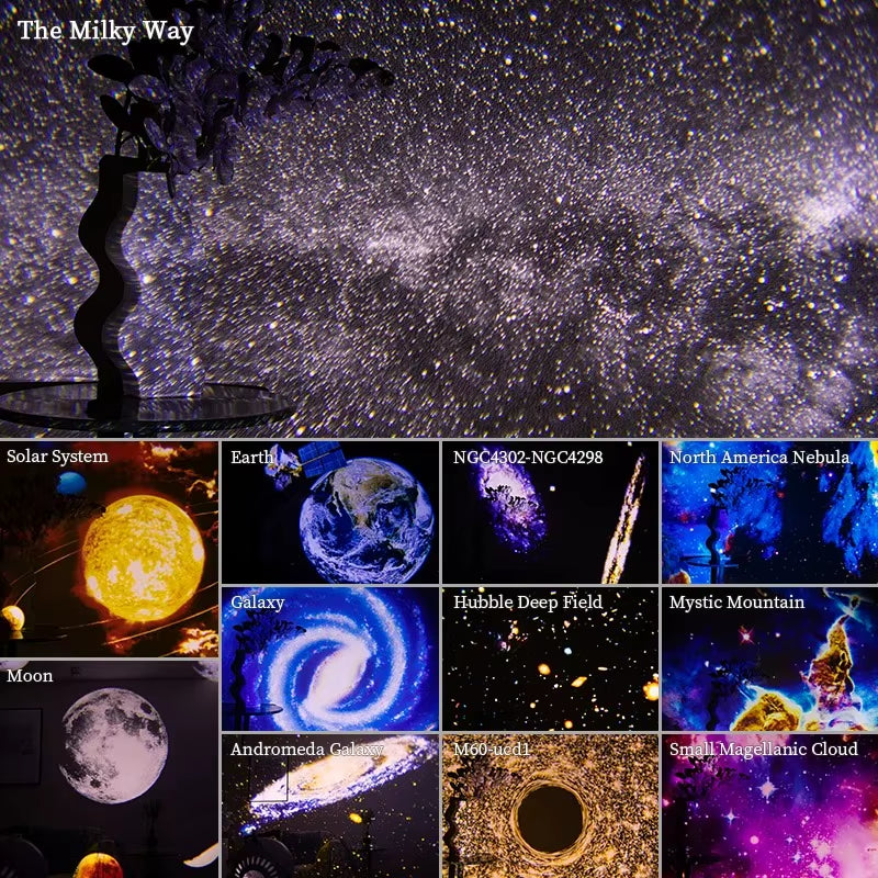 Galaxy Projector Night Light – 360° Rotating Starry Sky LED Lamp for Kids’ Bedrooms, Home Decor & Perfect Gifts