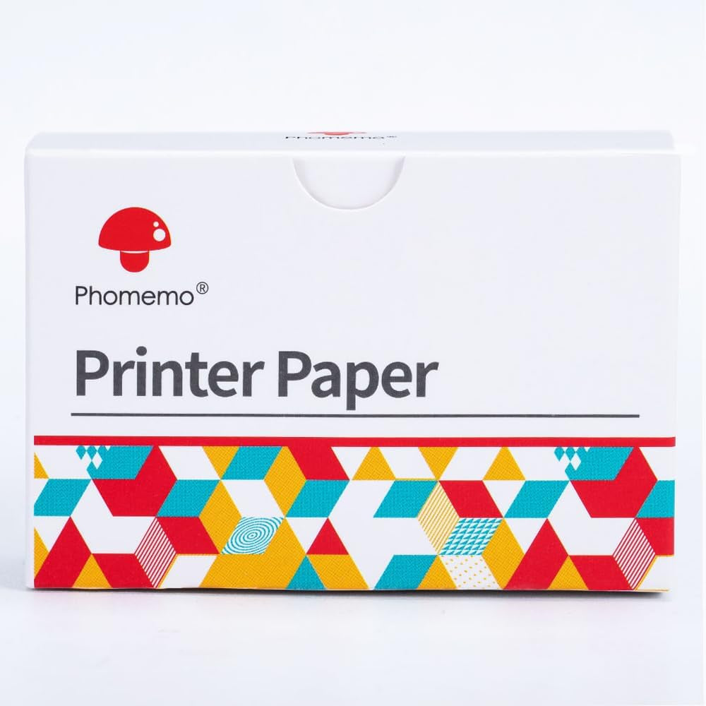 Semitransparent Glossy Thermal Sticker Paper, Self-Adhesive Labels for M02/M02 Pro/M02S/P2S/M03/M04S Mini Printer, 50mm x 3.5m, 28mm Core Diameter, 3 Rolls