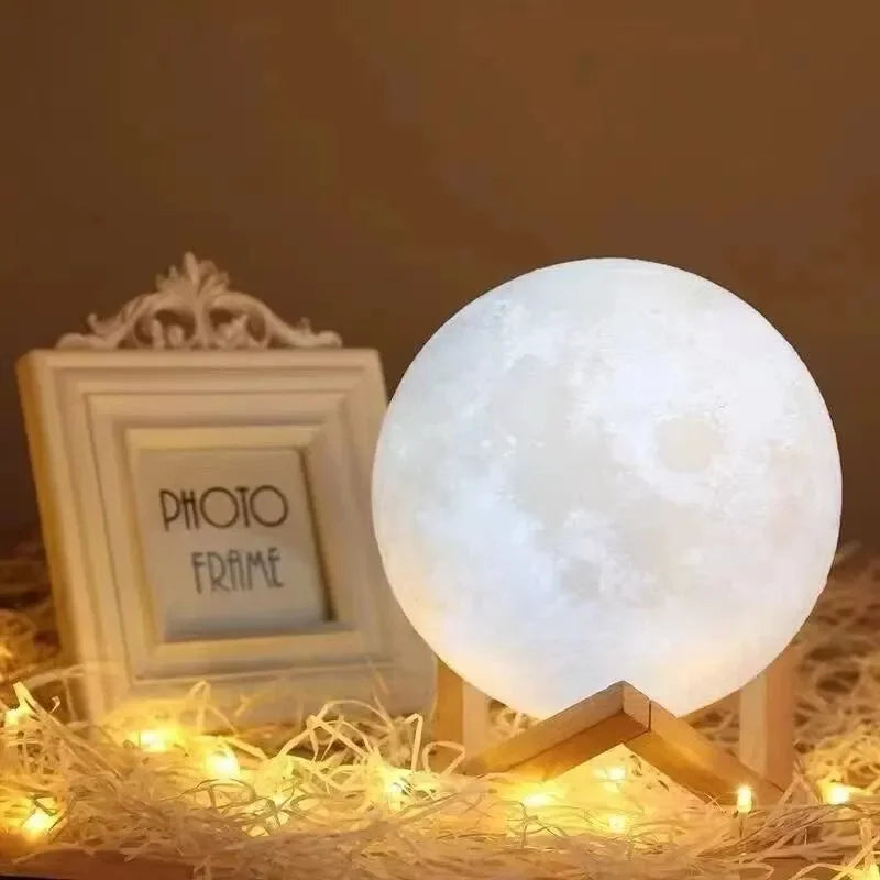 LED Moon Galaxy Night Light – DIY Warm Light Lunar Lamp for Girls, Boys, Kids, Women – Birthday Gift & Bedroom Decoration