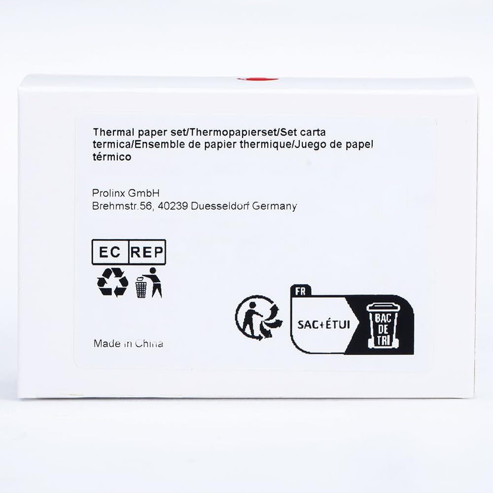 Semitransparent Glossy Thermal Sticker Paper, Self-Adhesive Labels for M02/M02 Pro/M02S/P2S/M03/M04S Mini Printer, 50mm x 3.5m, 28mm Core Diameter, 3 Rolls