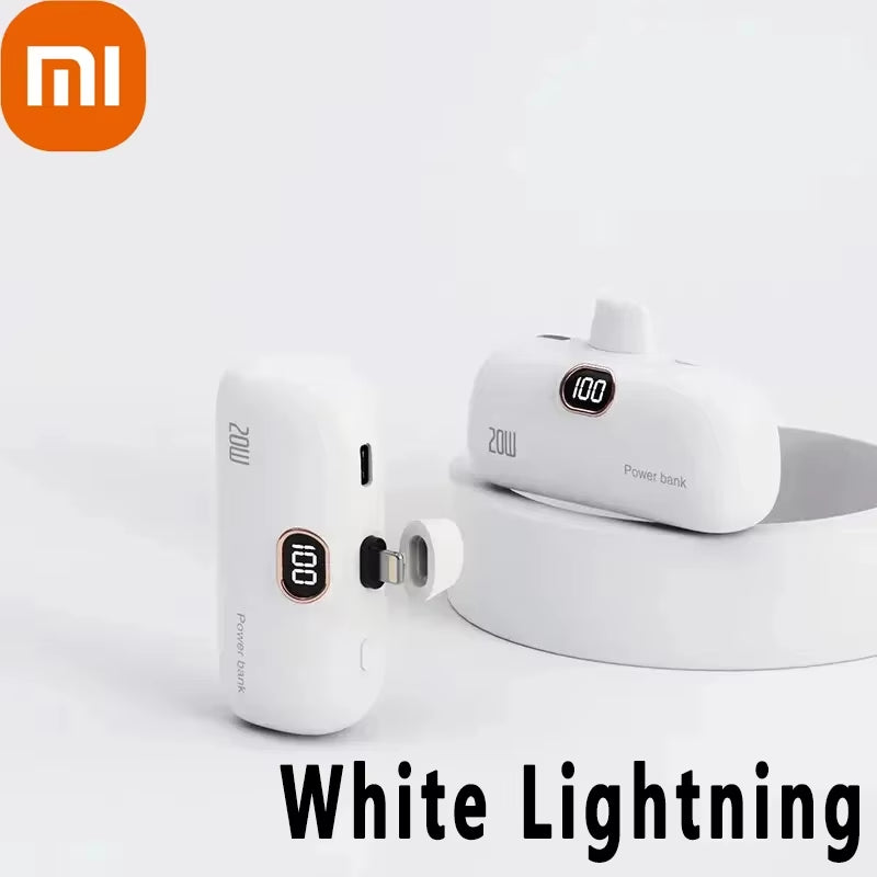 Xiaomi 30000mAh Mini Portable Power Bank – Capsule-Style Fast Charger for iPhone 16 & Mobile Devices