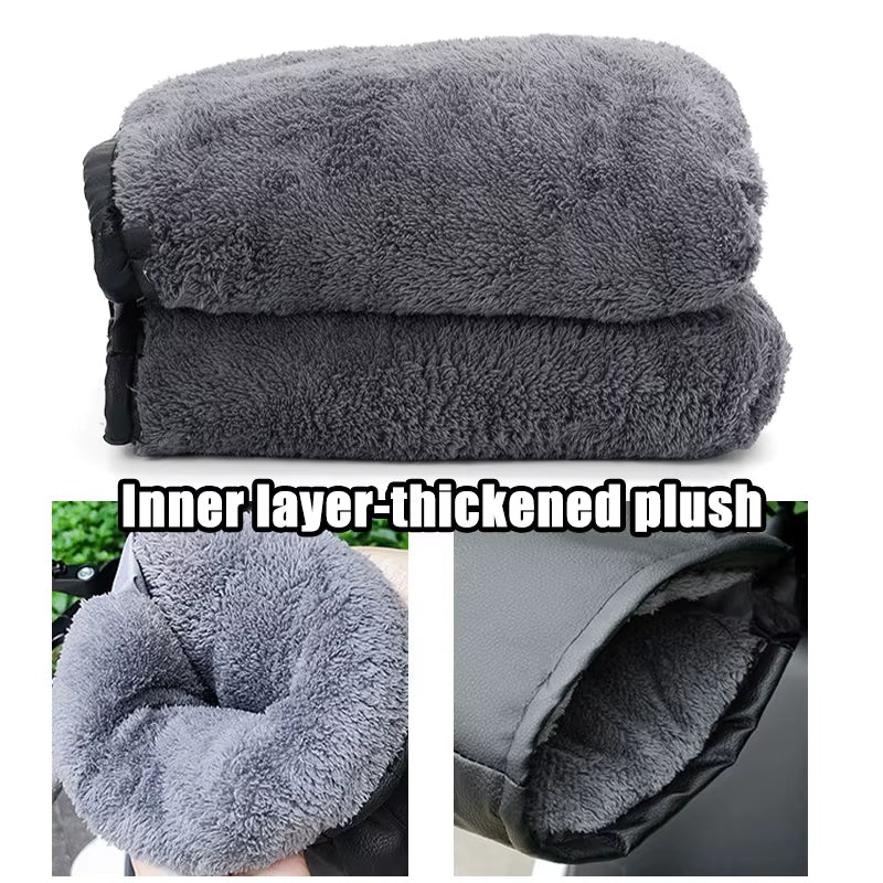 Winter Motorcycle Handlebar Muffs – Waterproof Handmuffs, Gloves, and Warmers for Motorbike & Bicycle Handlebar Covers