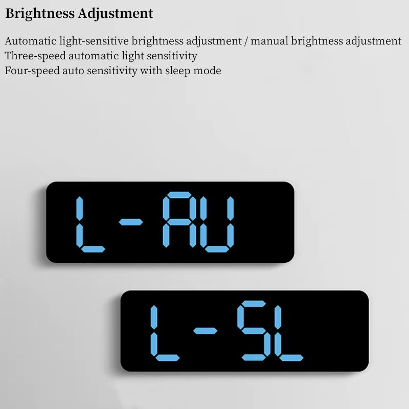 9-Inch Large LED Digital Wall Clock with Temperature, Humidity, Auto-Dimming, DST, USB Powered – Table or Wall Mount, 12/24H Alarm Clock with Week Display