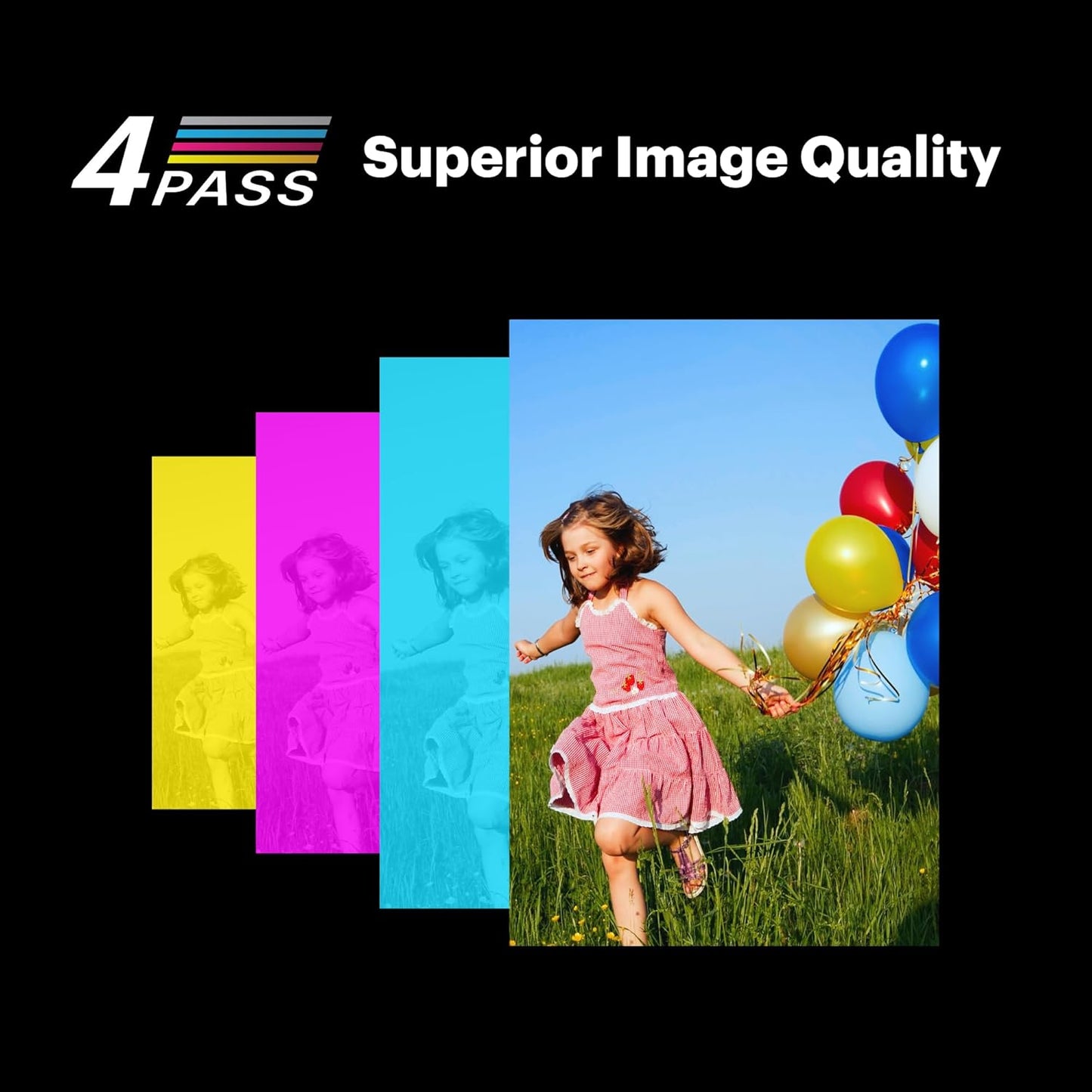 Mini 2 Retro Portable Photo Printer – 4PASS High-Quality Prints (2.1" x 3.4") with 8 Sheets Included, Black