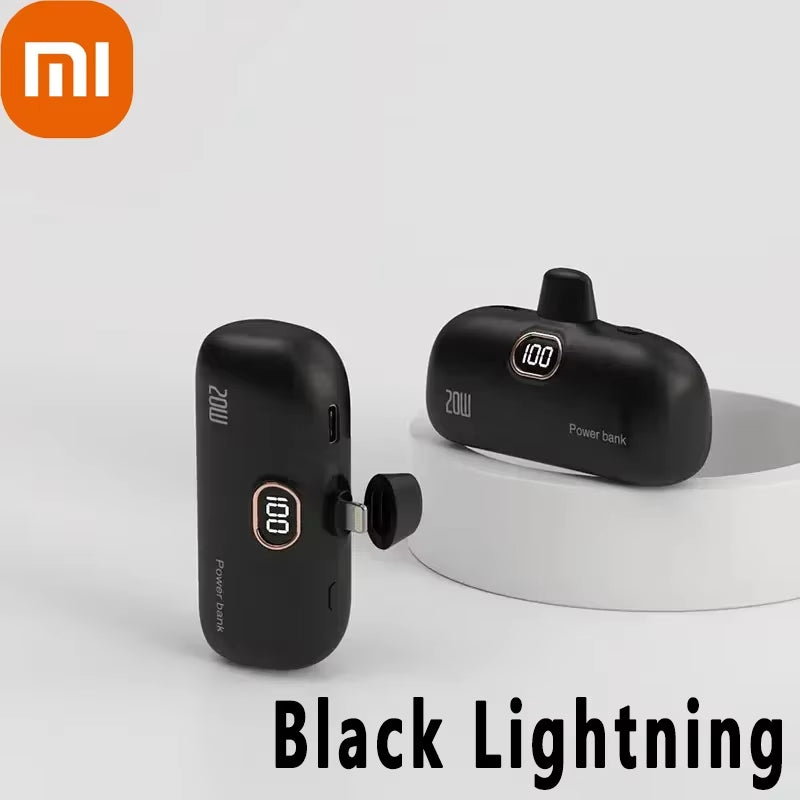Xiaomi 30000mAh Mini Portable Power Bank – Capsule-Style Fast Charger for iPhone 16 & Mobile Devices