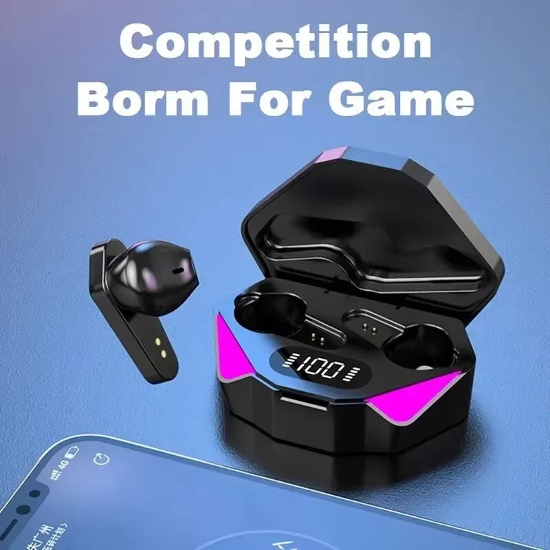 TWS Wireless Bluetooth 5.3 Earbuds with LED Display – Noise-Cancelling Gamer Headphones with Mic, True Wireless Bluetooth Earphones for Gaming & Calls