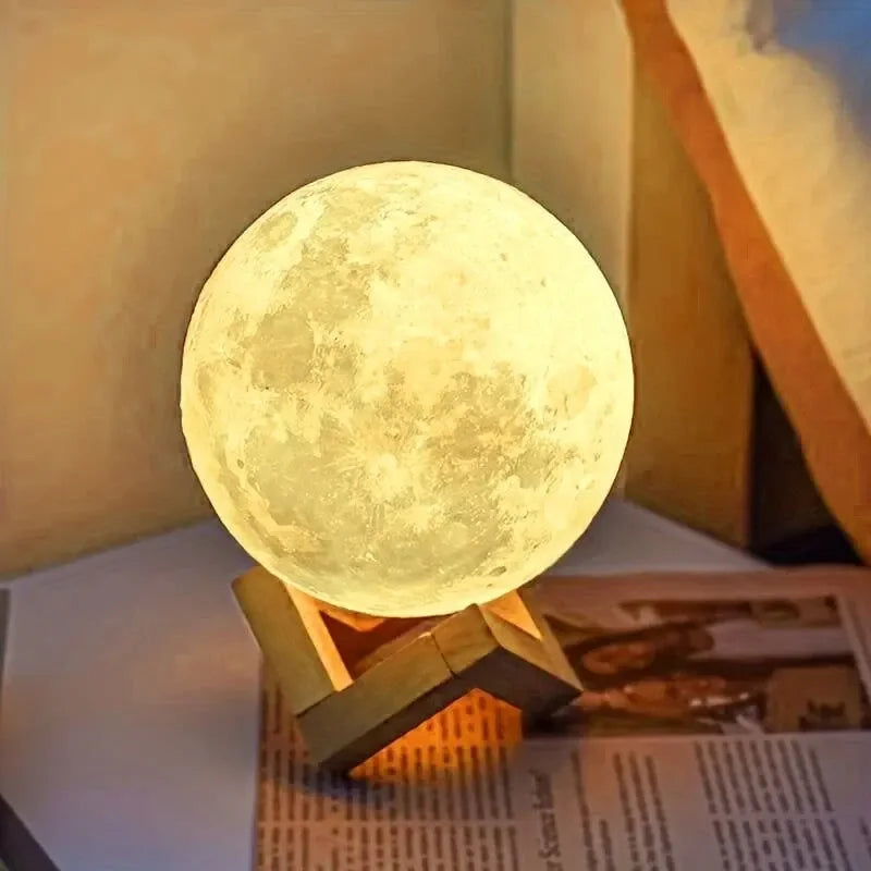LED Moon Galaxy Night Light – DIY Warm Light Lunar Lamp for Girls, Boys, Kids, Women – Birthday Gift & Bedroom Decoration