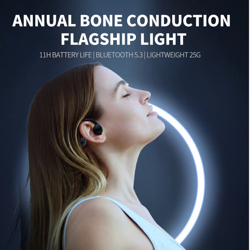 Xiaomi Real Bone Conduction Wireless Sport Headphones – Bluetooth Earbuds with Hands-Free Mic, Compatible for Running & Active Use