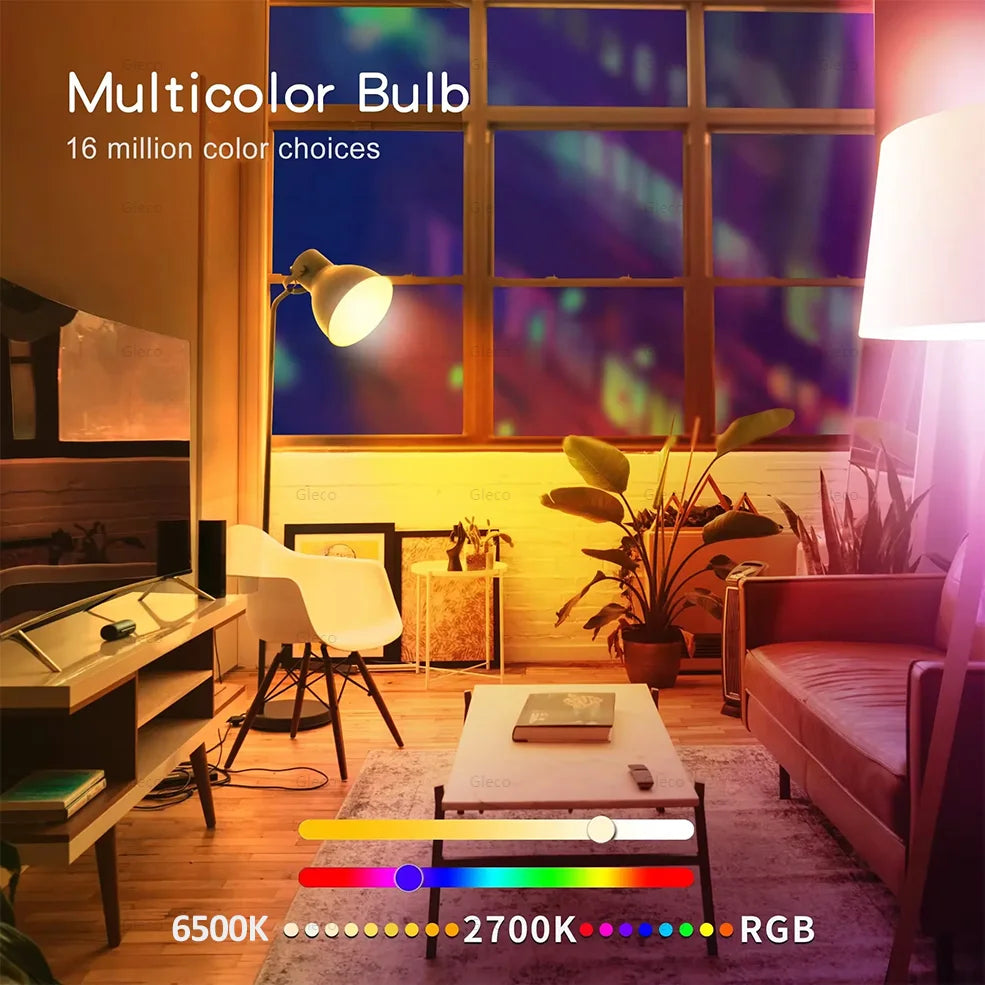Tuya Smart LED Bulb – Bluetooth & WiFi Enabled, Dimmable E27 Light, Compatible with Alexa & Google, 110V/220V Smart Home Lighting