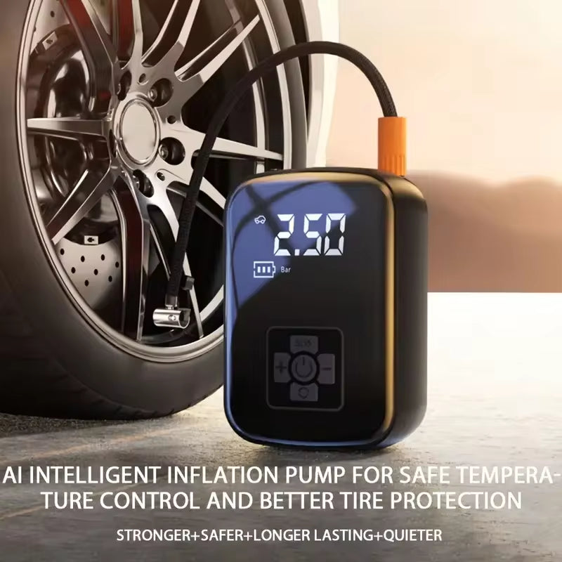 1Pc Wireless Electric Tire Inflator Pump – Portable Air Compressor for Car, Motorcycle, Bicycle, Boat, Auto Tires, and Balls
