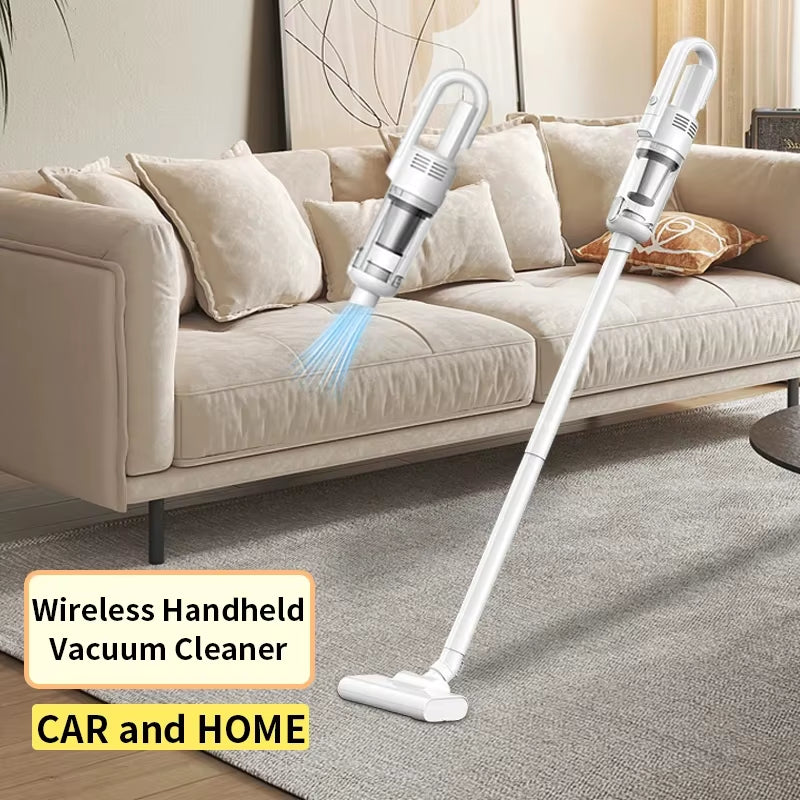 6500Pa Powerful Wireless Handheld Car Vacuum Cleaner – Multifunction Portable Home Appliance with Metal Strainer