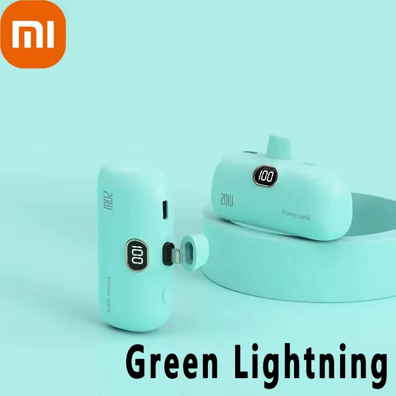 Xiaomi 30000mAh Mini Portable Power Bank – Capsule-Style Fast Charger for iPhone 16 & Mobile Devices