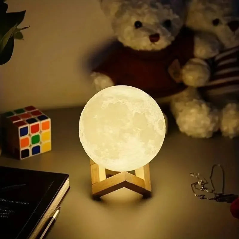 LED Moon Galaxy Night Light – DIY Warm Light Lunar Lamp for Girls, Boys, Kids, Women – Birthday Gift & Bedroom Decoration